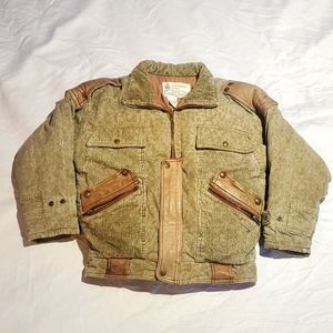 London Fog Leather And Cotton Jacket Kids S-8 Used